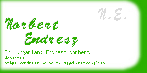 norbert endresz business card